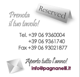 Pronata il tuo tavolo on-line